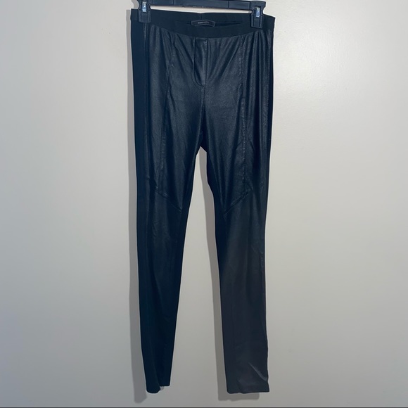 BCBGMaxAzria Black Maddex Faux Leather Leggings pants Size Small - Picture 3 of 6